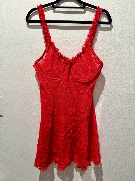 Sears Other - Vintage Sears Inner Most Red Lace Babydoll Nightie Slip Dress XL Y2K